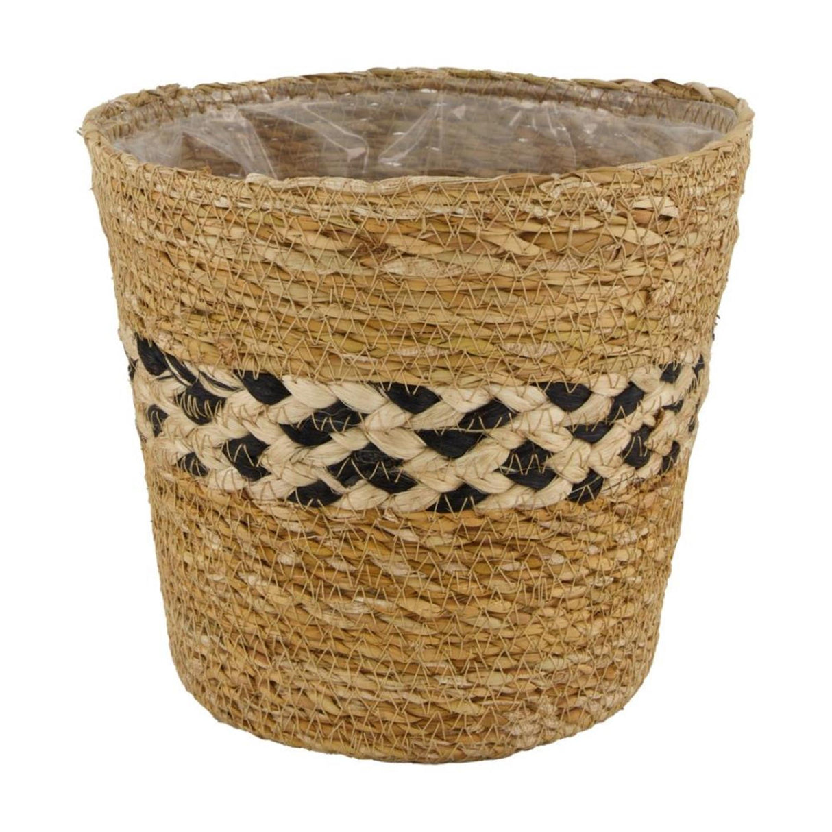 Dijk natural collections panier jonc de mer ø18x16cm naturel noir