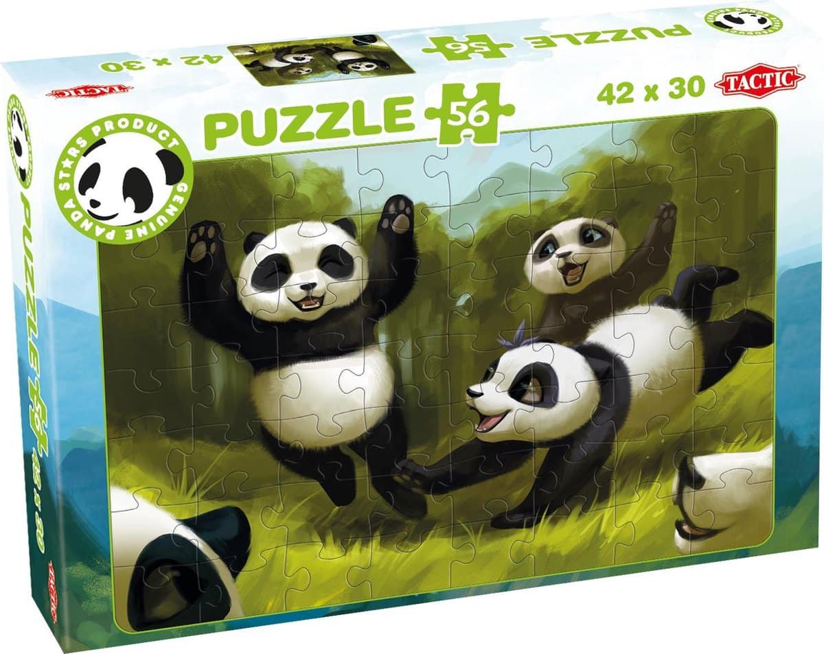 Puzzle tactique - jouer aux pandas - 54 pièces