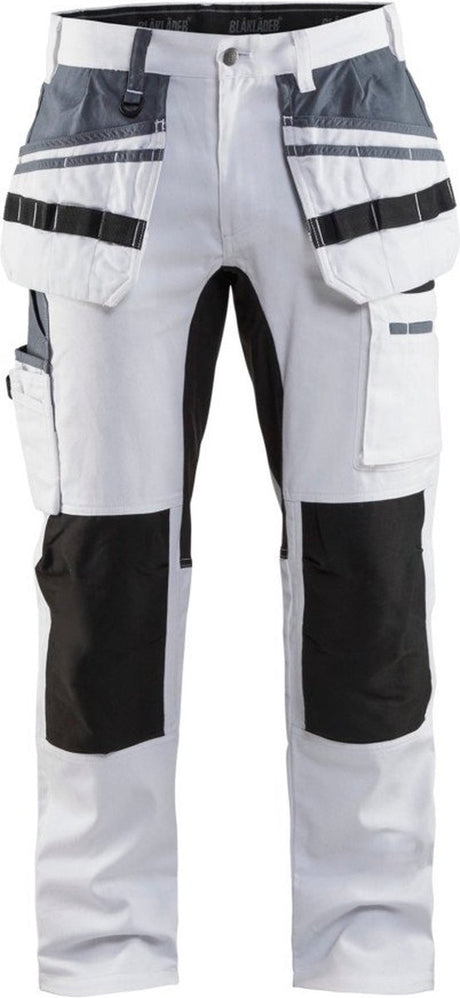 Blåkläder blaklader pantalon de travail pour peintres avec stretch 1910-1000 - blanc noir - c48