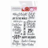 Tonic Studios • Un ensemble de tampons de Noël en forme de canne en bonbon, sentiments