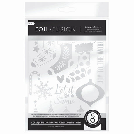 Tonic Studios • Feuilles adhésives de Noël en forme de canne à sucre, fusion de feuilles
