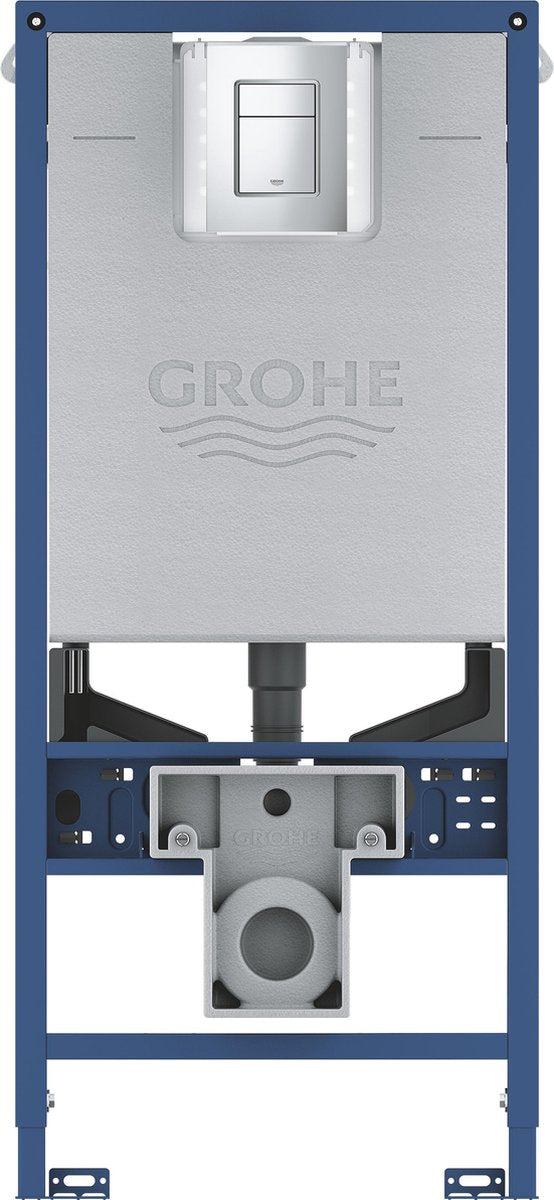 Kit d'installation Grohe Rapid SLX 3 en 1 - réservoir à encastrer 1,13 m pour WC suspendu - avec plaque de commande skate cosmopolitan s, évier universel, plaque de commande, gestionnaire de débit, fixations murales et prise - 39603000