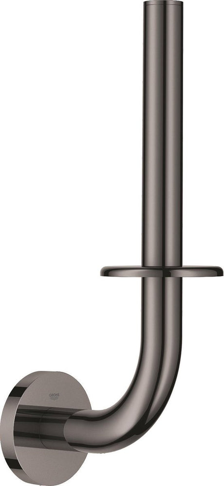 Porte-rouleau de rechange Grohe essentials - porte-rouleau de papier toilette pour 1 rouleau - graphite dur (anthracite brillant) - métal