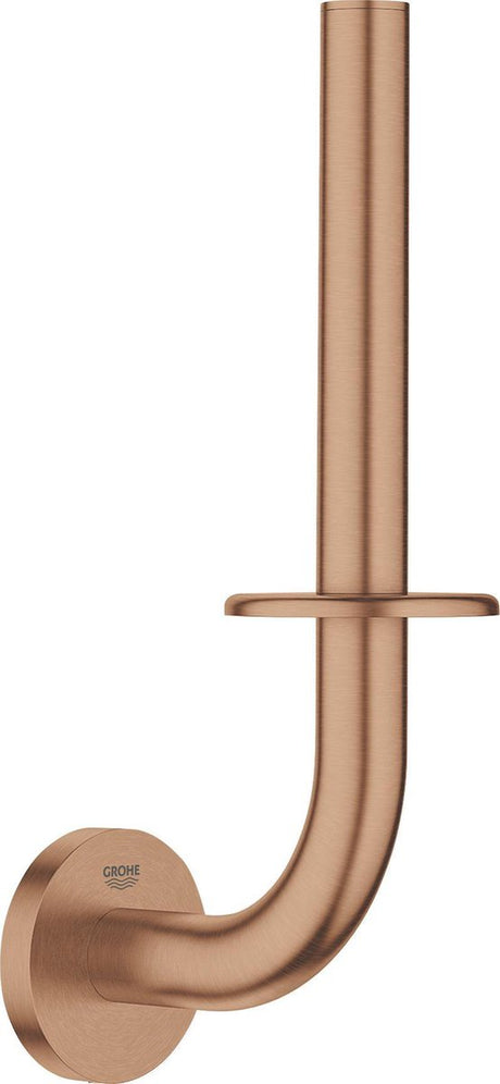 Porte-rouleau de rechange Grohe essentials - porte-rouleau de papier toilette pour 1 rouleau - coucher de soleil chaud brossé (bronze mat) - métal