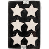 Creativ company décorations à suspendre, étoile, dim. 7x7 cm, blanc, 6 pièces 1 boîte