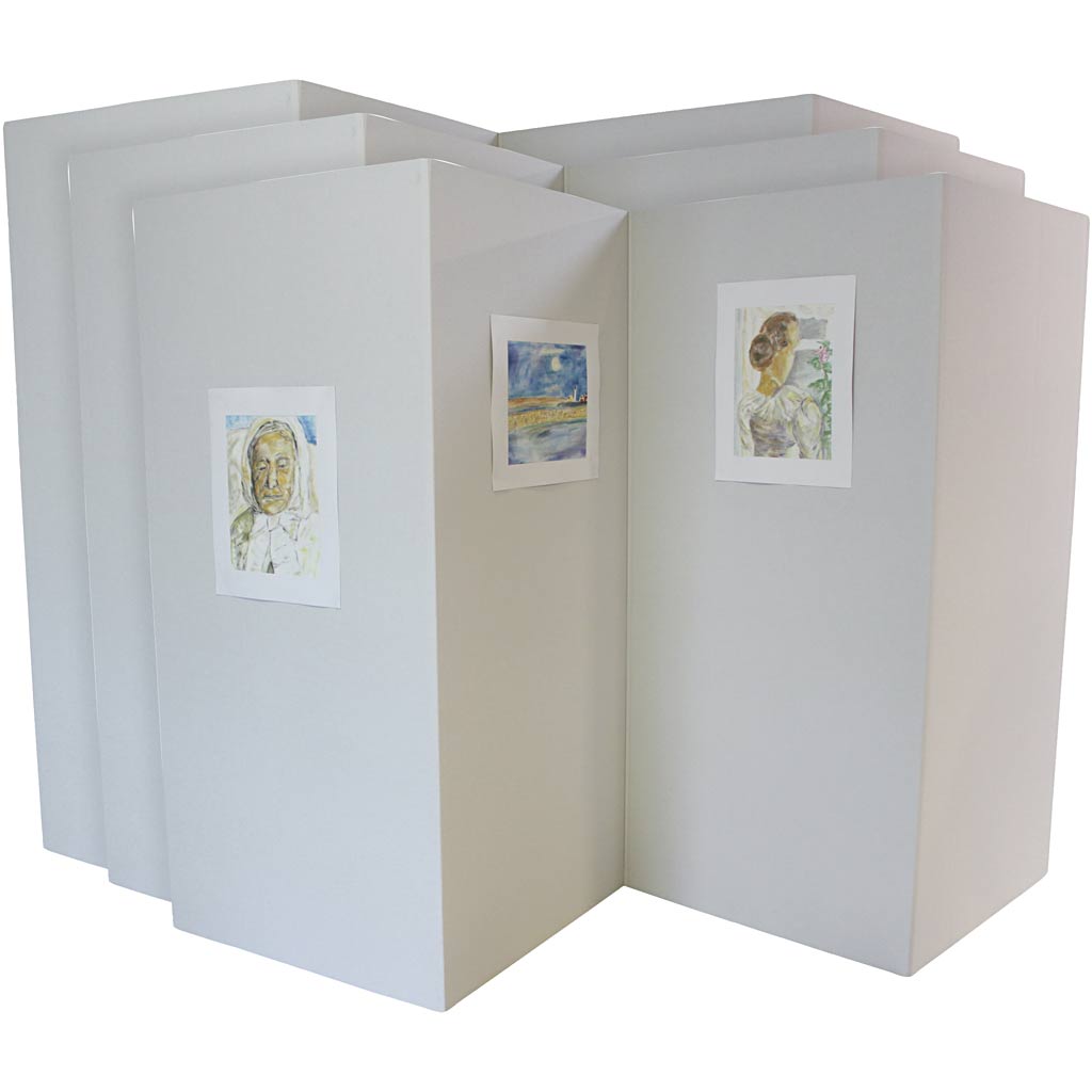 Murs de présentation, h : 190 cm, l : 4x90 cm, épaisseur 4 mm, 3 pièces 1 carton