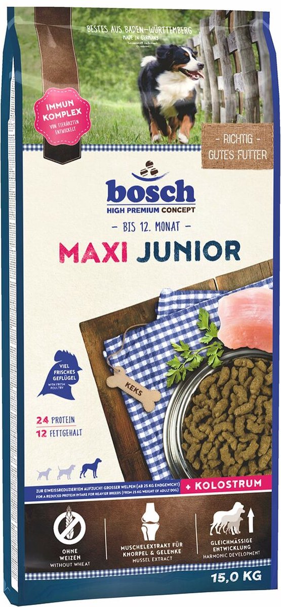 Nourriture pour chien Bosch maxi junior - 15 kg