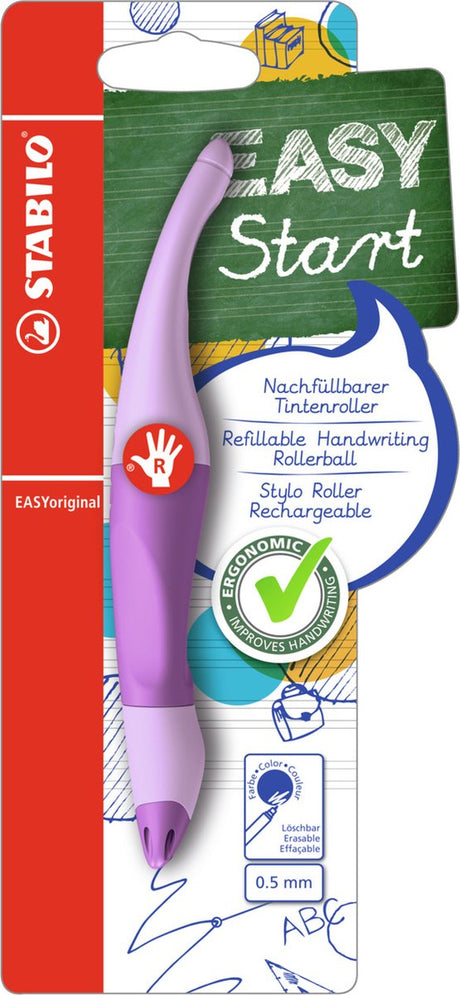 Stabilo Easyoriginal - Rollerball ergonomique - à droite - Pasttel Lila Blush