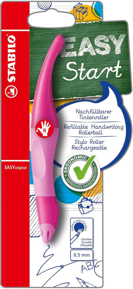 Stabilo easyoriginal - roller ergonomique - droitier - rose