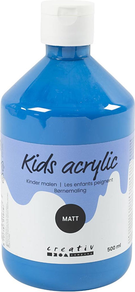Peinture acrylique Creativ company mate, bleu primaire, 500 ml 1 bouteille