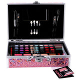 Valise à maquillage décontractée rose holographique
