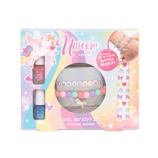 Nail art licorne décontracté avec bracelet
