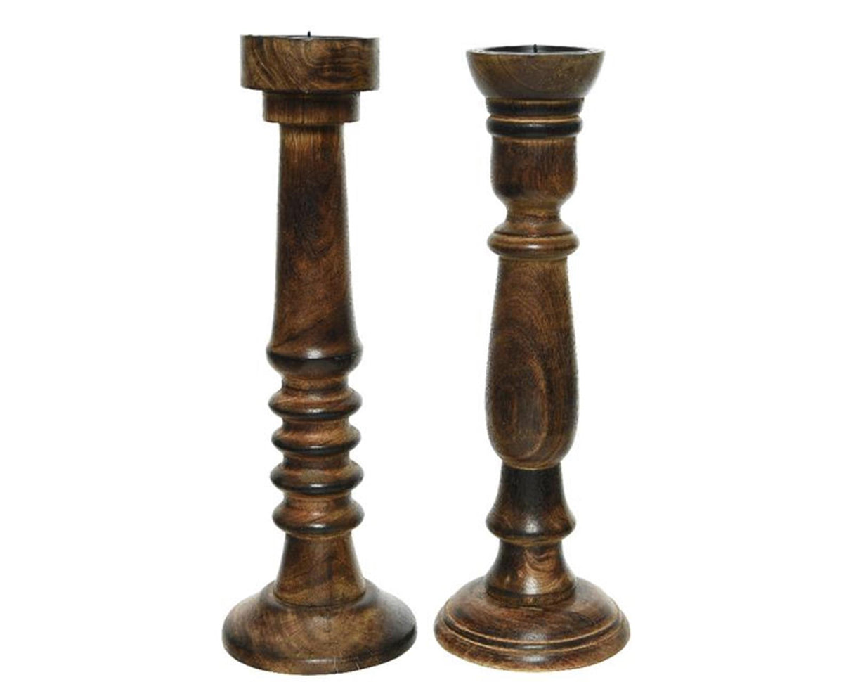 Chandelier Decoris en bois de manguier marron lavé 45cm