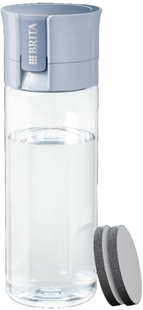 Brita - gourde vitale pour adultes - 0,6 l - bleu clair - avec 2 cartouches filtrantes microdisques - idéale pour les gourdes