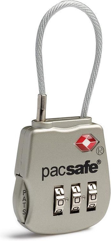 Pacsafe prosafe 800-tsa serrure à valise 3 chiffres-serrure de voyage-serrure à bagages-serrure à bagages usa-argent (argent)