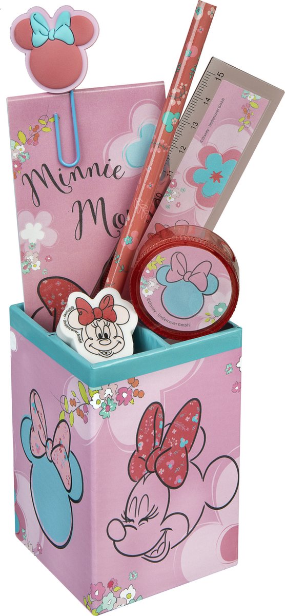 Boîte à crayons remplie de Minnie Mouse 7 pièces