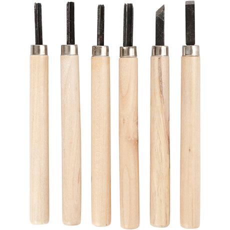 Société créative https : www.ccobby.nl ensemble de sculpture sur bois-6-pièces-1-boîte