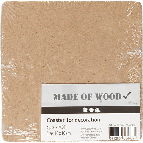 Sous-verres de la société Creativ mdf, 6 pcs.
