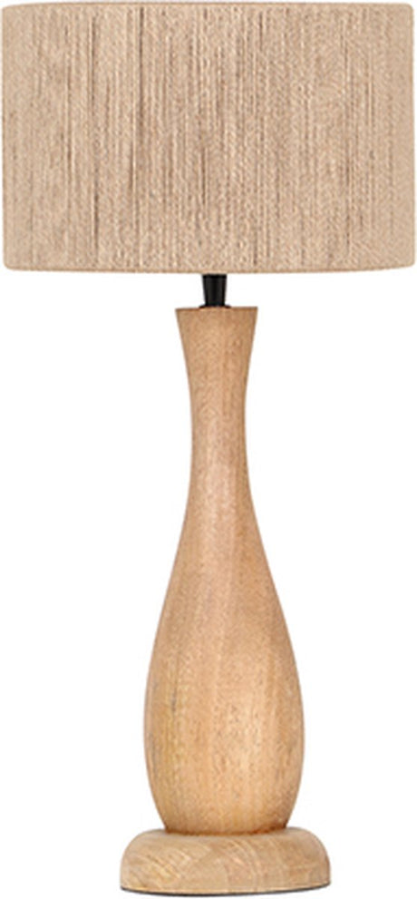 Trio toba - lampe de table - naturel - excl. 1x e27 4 w - interrupteur à cordon