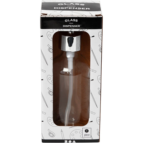 Pompe à savon Creativ company, h : 19,3 cm, d 6,3 cm, 230 ml, transparent, 1 pièce