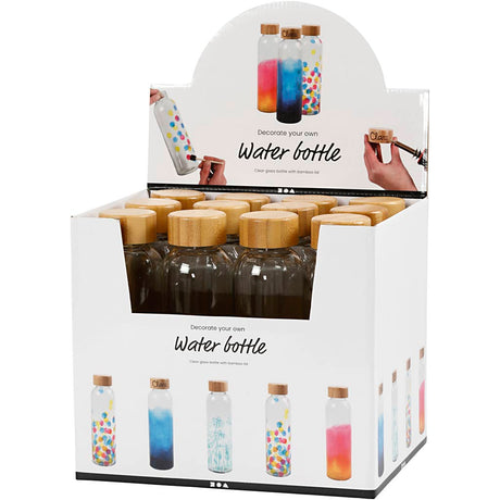 Bouteille d'eau Creativ company, h : 22 cm, d 6,7 cm, 500 ml, 12 pièces 1 boîte