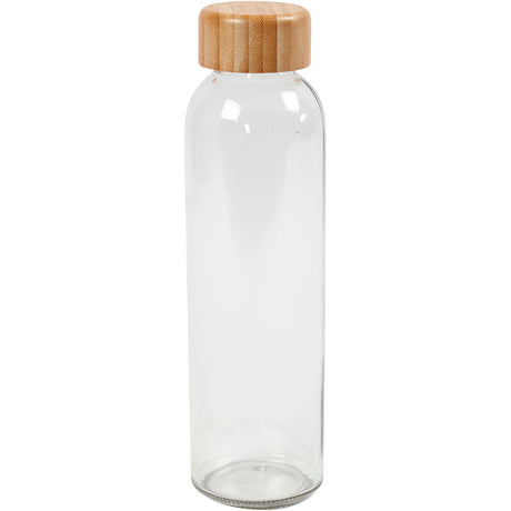 Bouteille d'eau de la société Creativ avec couvercle en bambou