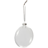 Boule de Noël en verre plat Creativ company, d 8 cm, épaisseur 2,1 cm, 6 pièces 1 boîte