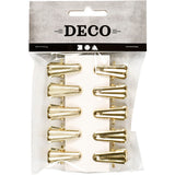 Pinces déco Creativ company, l: 27 mm, l: 14 mm, or, 10 pièces 1 boîte