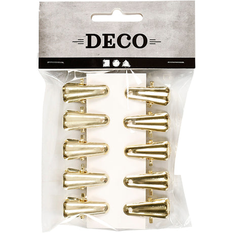 Pinces déco Creativ company, l: 27 mm, l: 14 mm, or, 10 pièces 1 boîte