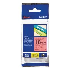 Ruban d'étiquettes brother tze441 noir, rouge 18mmx8m