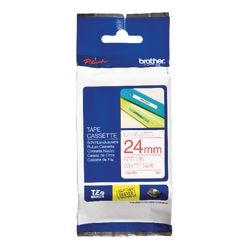 Ruban d'étiquettes brother tze252 rouge, blanc 24mmx8m