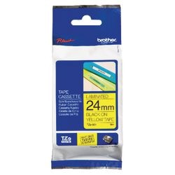 Ruban d'étiquettes brother tze651 24mmx8m noir jaune
