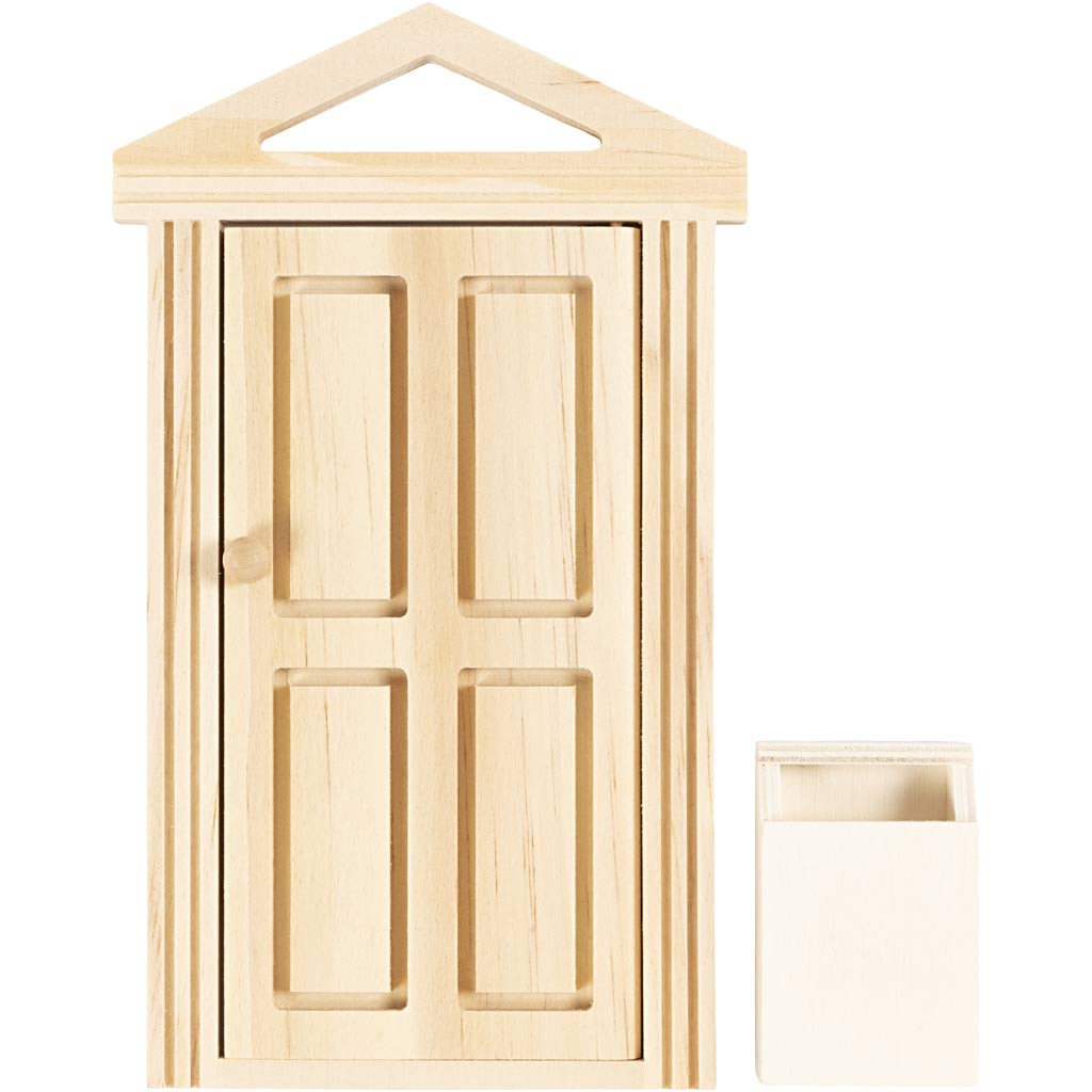 Mini de portes et boîte à lettres Creativ Company en bois.
