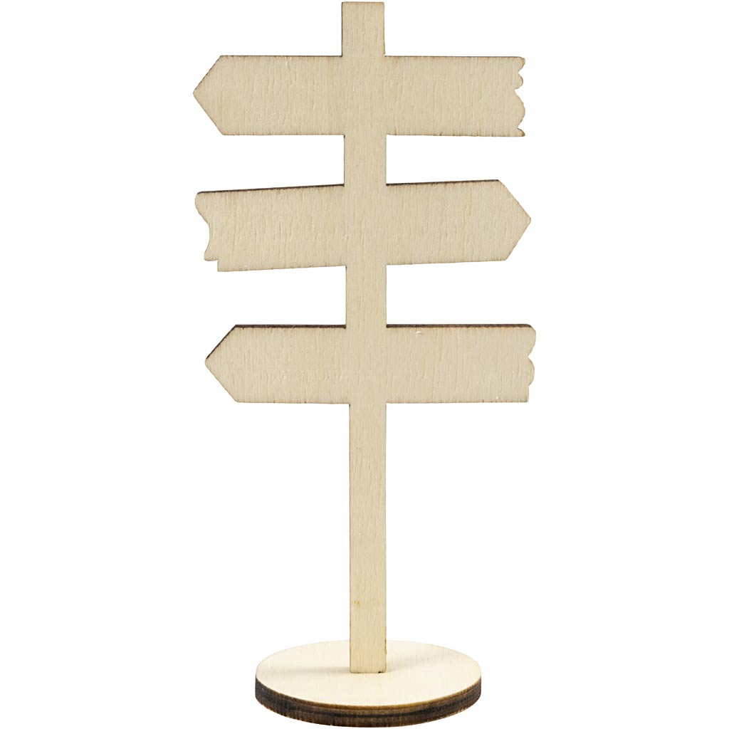 Creativ Company Flèches de plaque en bois à pied, 12 cm