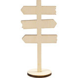 Creativ Company Flèches de plaque en bois à pied, 12 cm