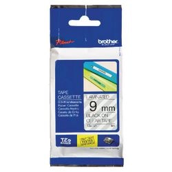 Ruban d'étiquettes brother tze121 9mmx8m noir transparent