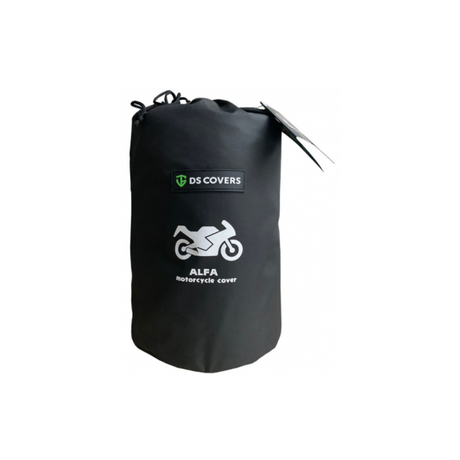 DS couvre la couverture de moto alfa large - avec fenêtre de plaque d'immatriculation