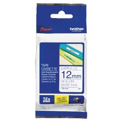 Ruban d'étiquettes brother tze233 12mmx8m bleu blanc