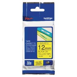 Brother tz-631 12mm - noir sur jaune - laminé (8m)