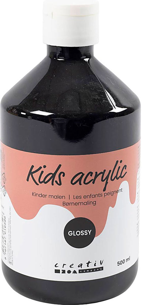 Peinture acrylique brillante A-color, noir, 01 - brillante, 500 ml