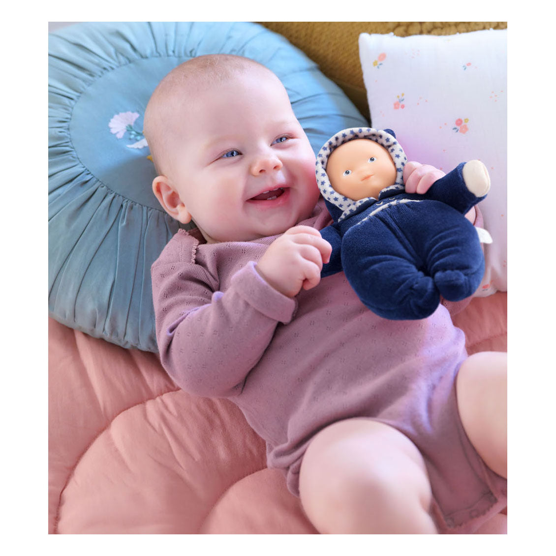 Corolle mon doudou babidoux poupée bébé rêves étoilés bleu marine, 20cm