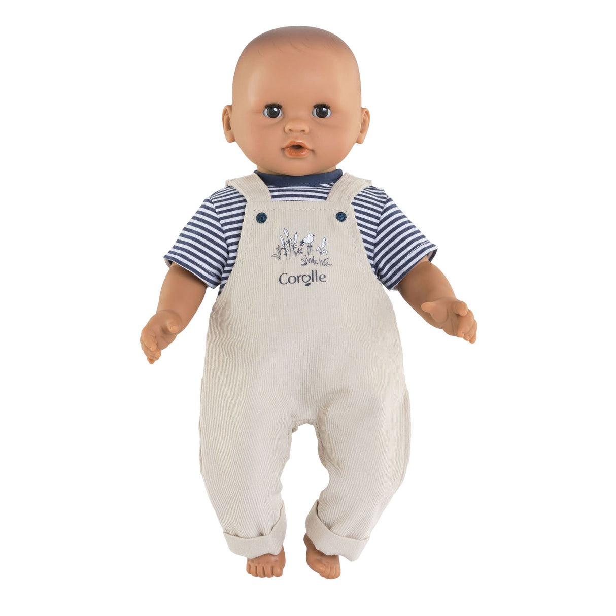 Corolle Mon Poupon Dungarees Ecru og T-shirt, 30 cm