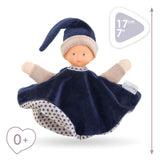 Corolle tidoudou - doudou bleu marine, 17cm