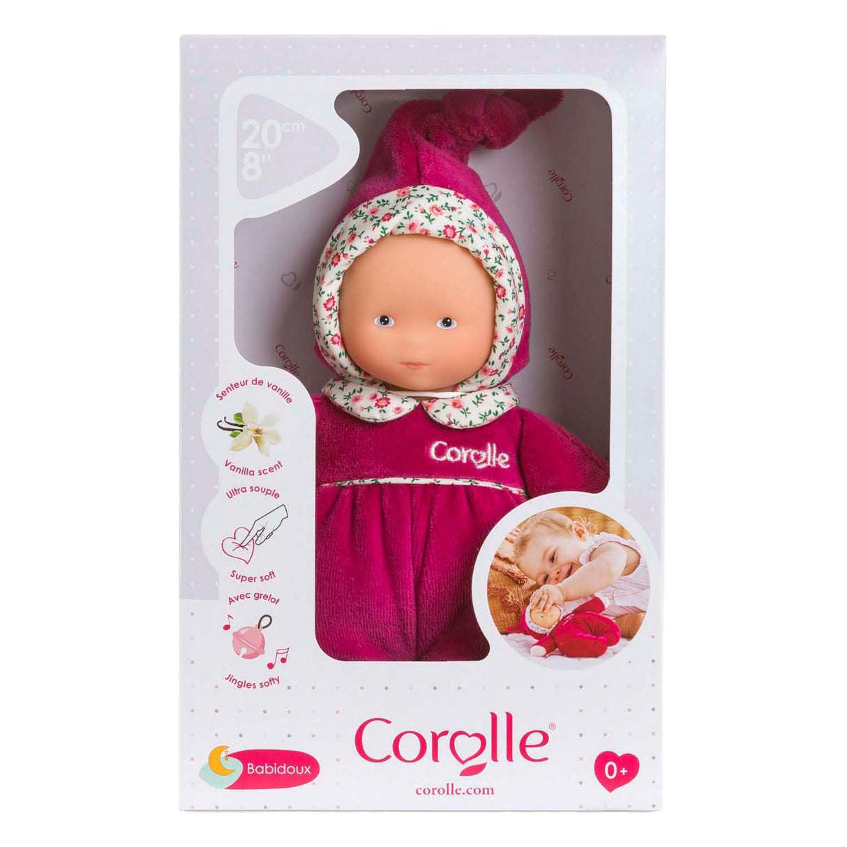 Corolle Babidoux - poupée grenadine rose, 20cm
