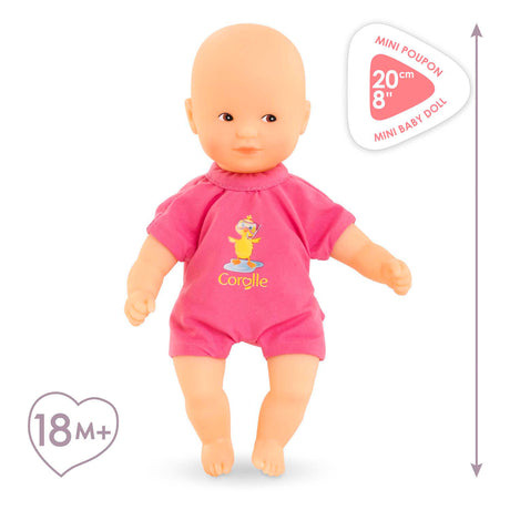 Mini poupée de bain Corolle - rose, 20cm