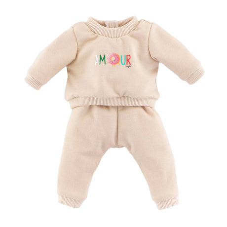 Survêtement de poupée Corolle beige pour poupée bébé 30cm velcro.