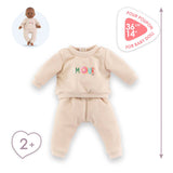 Survêtement Corolle beige pour poupée bébé, 36cm