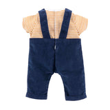 T-shirt Corolle et salopette bleu marine, 36cm