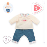 T-shirt et jean Corolle pour poupée bébé, 36cm