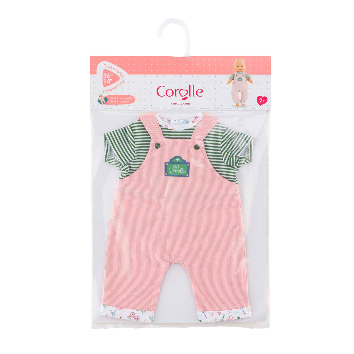T-shirt et salopette Corolle pour poupée bébé, 36cm